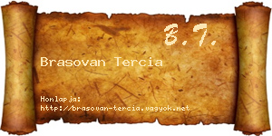 Brasovan Tercia névjegykártya